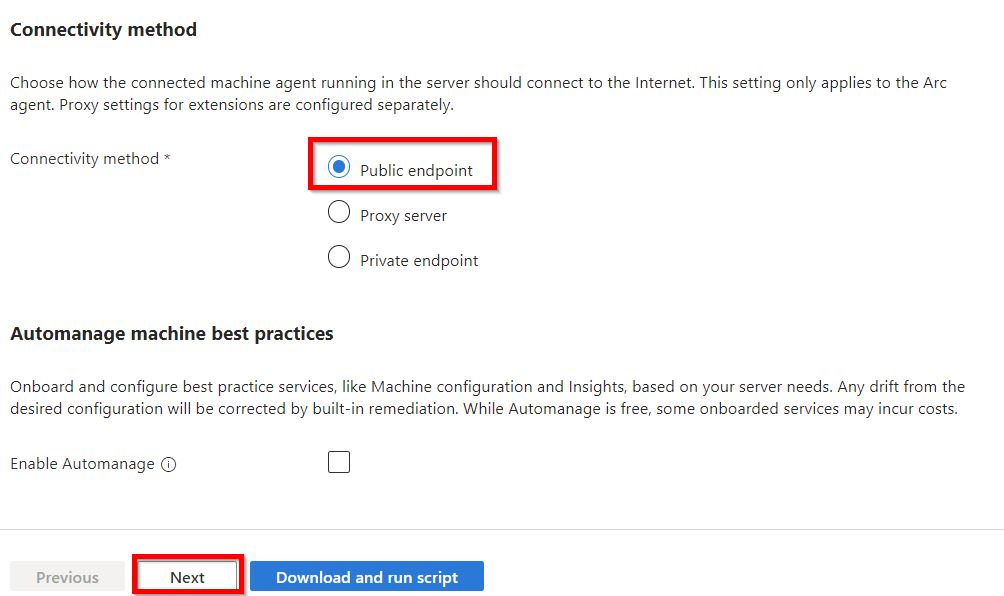 2023-10-06 22_46_49-Add a server with Azure Arc - Microsoft Azure