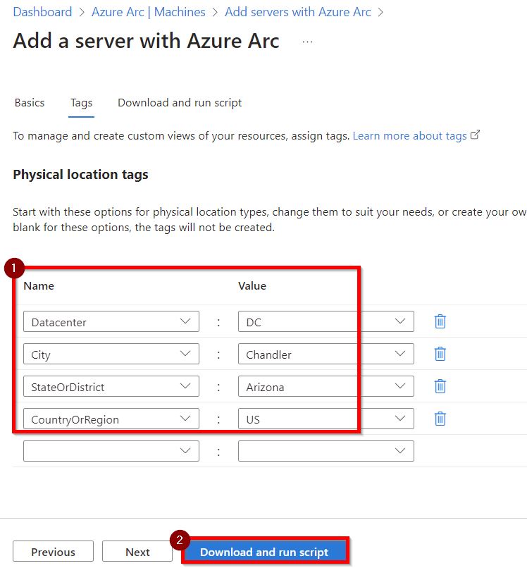 2023-10-06 22_49_41-Add a server with Azure Arc - Microsoft Azure