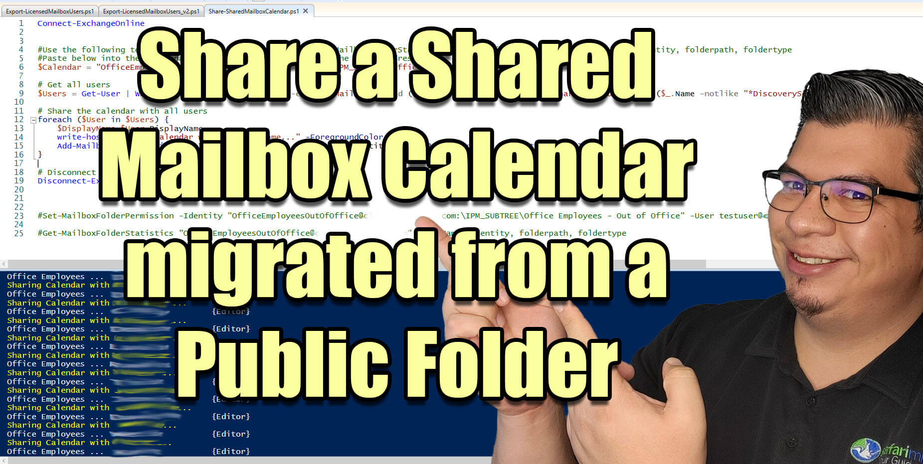 Share a Shared Mailbox calendar migrated from Public Folders MS Cloud